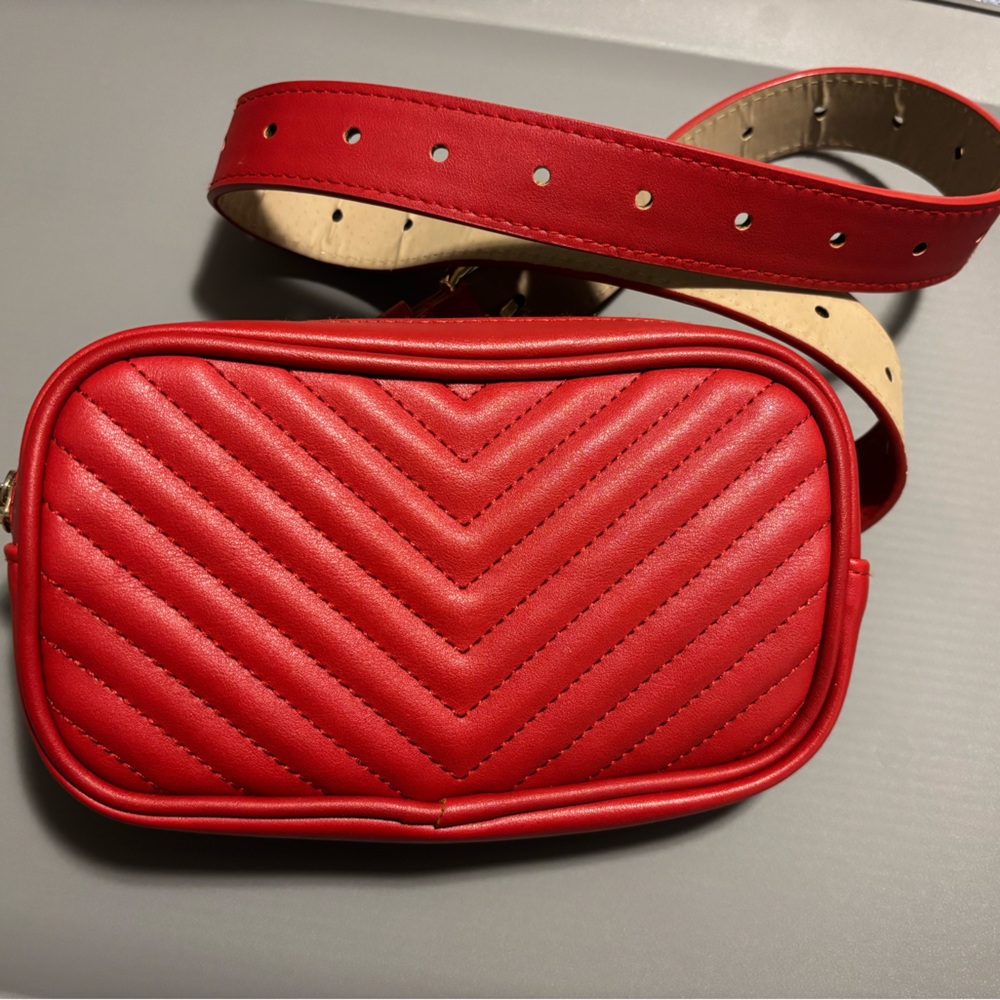 Steve Madden Red Quilted Crossbody Bag